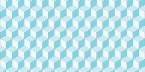 Obraz premium vector abstract geometric draw seamless pattern with blocks 3d monochrome