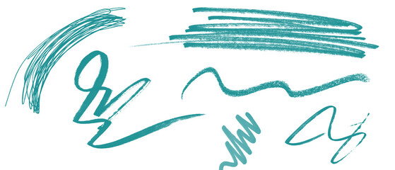Brush arrow png file with blue green lines on black background