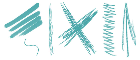 Brush arrow png file with various artistic brush strokes and line styles