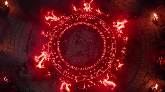 Mystic Red Circle - A Spellbinding Visual Journey.
