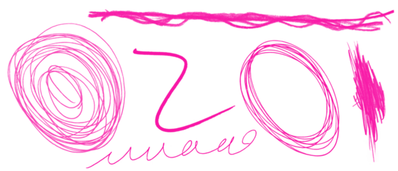 Brush arrow png file with pink swirls on black background