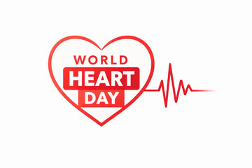World heart day on september 29 heart health raise awareness vector illustration
