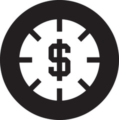 Fototapeta premium Target with dollar sign icon Vector