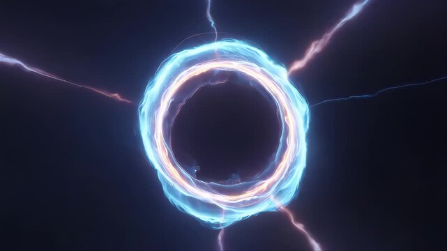 Energy ring softly pulsing and expanding