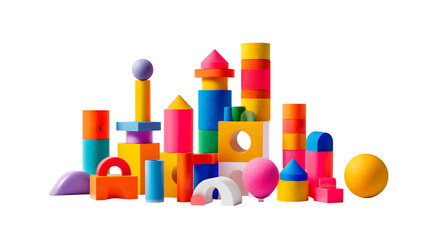 Creative playisolated on white background