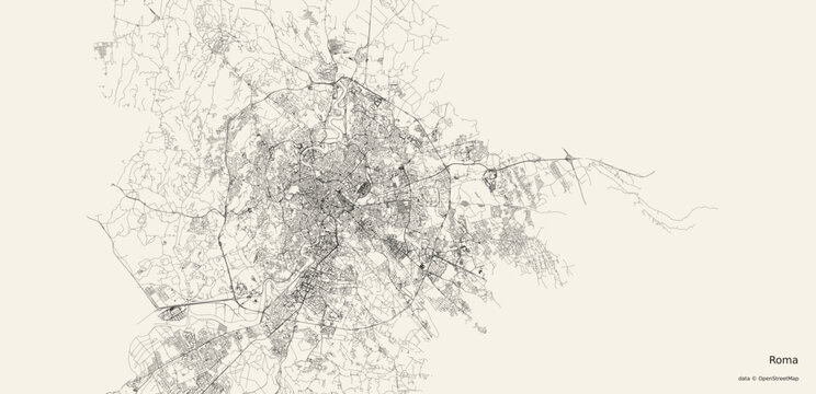 Vector map of Rome