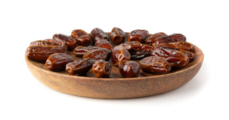 Macro close-up of a dry date isolated