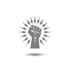 Fist of Power with Radiating Lightning