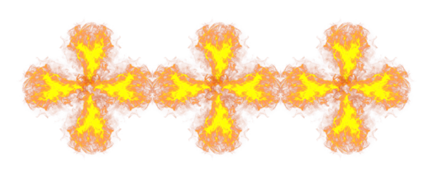 Fire and flames symmetric design formation