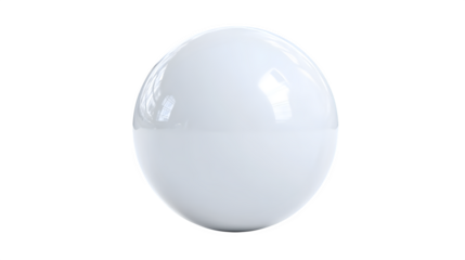 White Sphere Illuminated isolated on white background