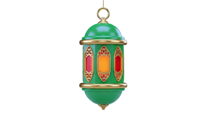 Green and Gold Islamic Lantern