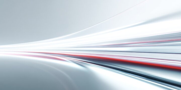 Bright abstract streaks of light create a sense of speed and motion.