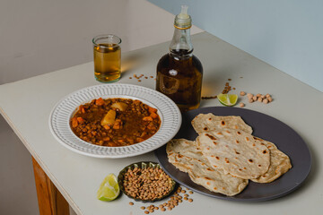 Traditional Moroccan lentil soup, Iftar meal after fasting