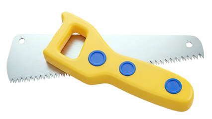 Yellow and Blue Hand Saw