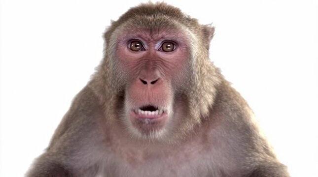 opening primate showing teeth in close up