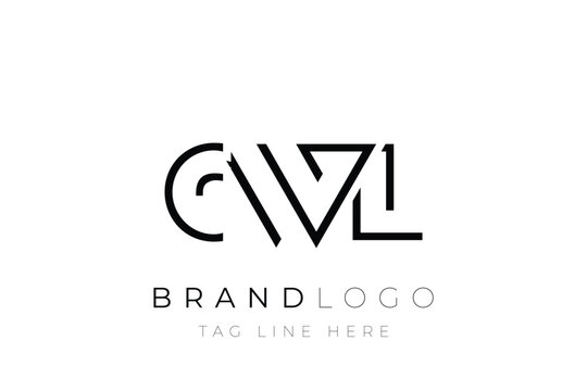 CWL abstract letter logo design. Modern Business Logo Design With Abstract Typography and Contemporary Style