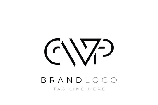 CWP abstract letter logo design. Modern Business Logo Design With Abstract Typography and Contemporary Style