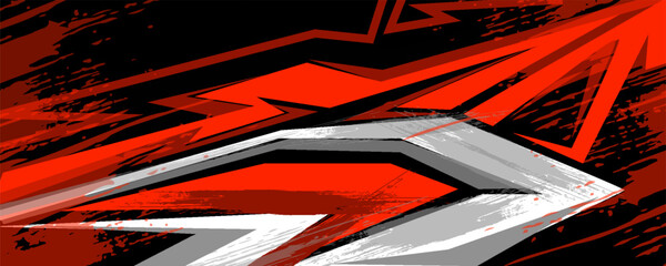 Car decal design vector. Graphic abstract stripe racing background kit designs for wrap vehicle, race car, rally, adventure and livery