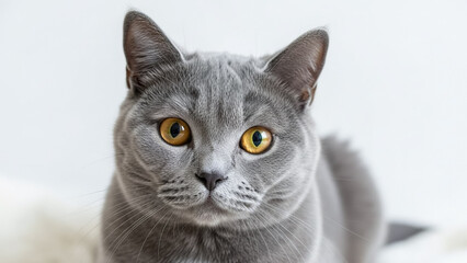 艷やかな毛並みのブリティッシュショートヘア 猫