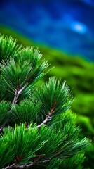 Exploring pine trees on Huangshan mountain at sunrise