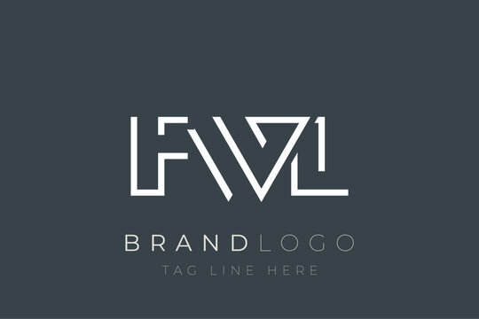 FWL abstract letter logo design. Modern Business Logo Design With Abstract Typography and Contemporary Style