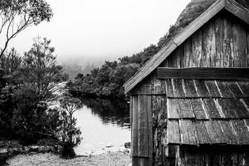 Australia, the dramatic Crater Lake in Tasmania was created when glacial snow and ice gouged out a...