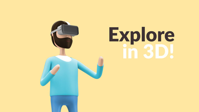 Explainer Man VR Close Up