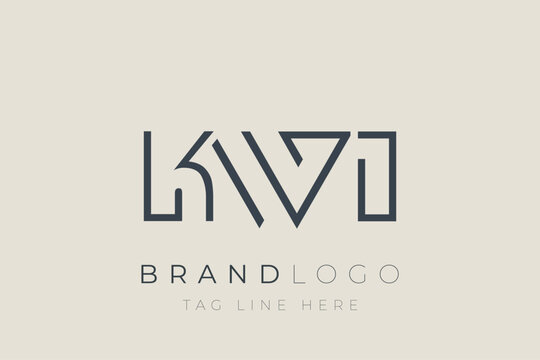 KWI abstract letter logo design. Modern Business Logo Design With Abstract Typography and Contemporary Style