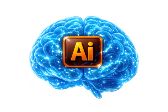 Artificial intelligence brain processing information, glowing neural network and creative digital technology concept - Powered by Adobe
