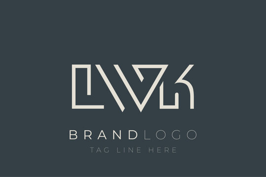 LWK abstract letter logo design. Modern Business Logo Design With Abstract Typography and Contemporary Style
