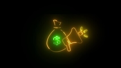 Advertising Budget concept, Advertising Budget icon spends on the marketing and promotion of its products or services