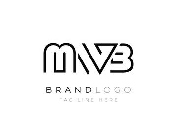 Fototapeta premium MWB abstract letter logo design. Modern Business Logo Design With Abstract Typography and Contemporary Style