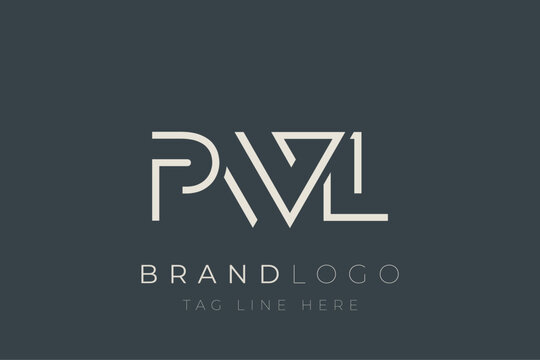 PWL abstract letter logo design. Modern Business Logo Design With Abstract Typography and Contemporary Style