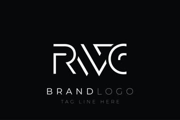 RWC abstract letter logo design. Modern Business Logo Design With Abstract Typography and Contemporary Style