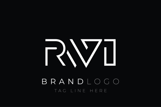 RWI abstract letter logo design. Modern Business Logo Design With Abstract Typography and Contemporary Style