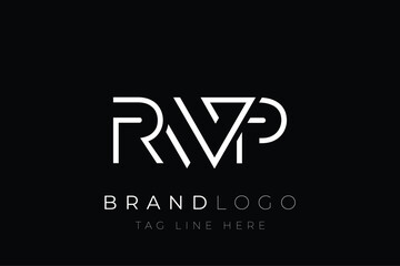 RWP abstract letter logo design. Modern Business Logo Design With Abstract Typography and Contemporary Style