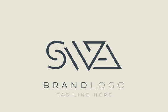 SWA abstract letter logo design. Modern Business Logo Design With Abstract Typography and Contemporary Style