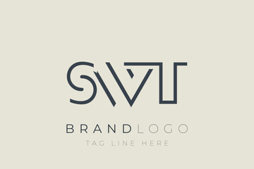 SWT abstract letter logo design. Modern Business Logo Design With Abstract Typography and Contemporary Style