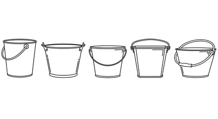 Collection of buckets in various sizes © Nur