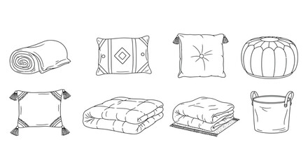 Collection of various bedding items