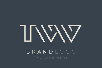 TWW abstract letter logo design. Modern Business Logo Design With Abstract Typography and Contemporary Style