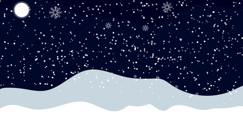 Naklejka premium Winter Snowflake Pattern Seamless Background