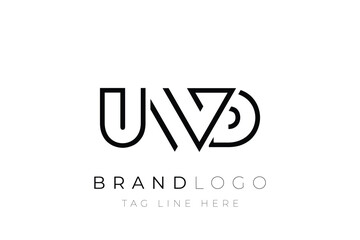 UWD abstract letter logo design. Modern Business Logo Design With Abstract Typography and Contemporary Style
