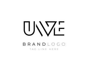 UWE abstract letter logo design. Modern Business Logo Design With Abstract Typography and Contemporary Style