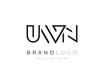 UWN abstract letter logo design. Modern Business Logo Design With Abstract Typography and Contemporary Style