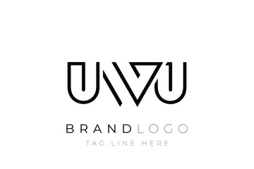 UWU abstract letter logo design. Modern Business Logo Design With Abstract Typography and Contemporary Style