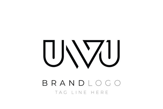 UWU abstract letter logo design. Modern Business Logo Design With Abstract Typography and Contemporary Style