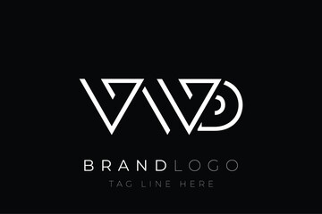 VWD abstract letter logo design. Modern Business Logo Design With Abstract Typography and Contemporary Style