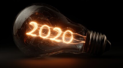 A light bulb with the word written in it