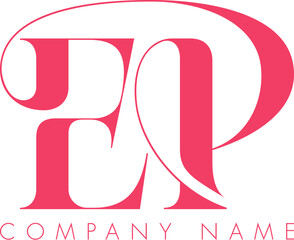 Abstract Initial Letter EP Logo Design.